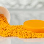 plastic granules close up background